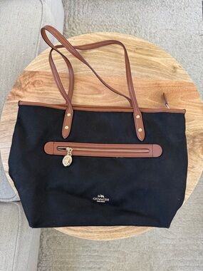 Coach Black Canvas Tote Bag